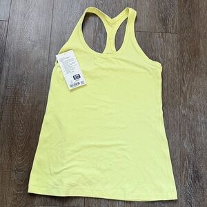 Like New Lululemon Cool Racerback II Tank Top size 10 yellow Nulu